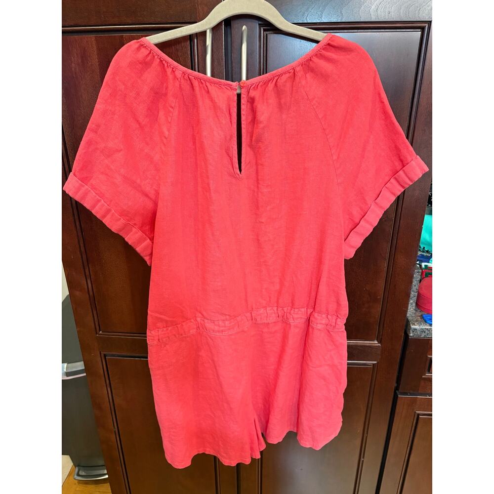 Universal Thread Women's Coral Short Romper Linen Blend Size XL - Picture 2 of 16
